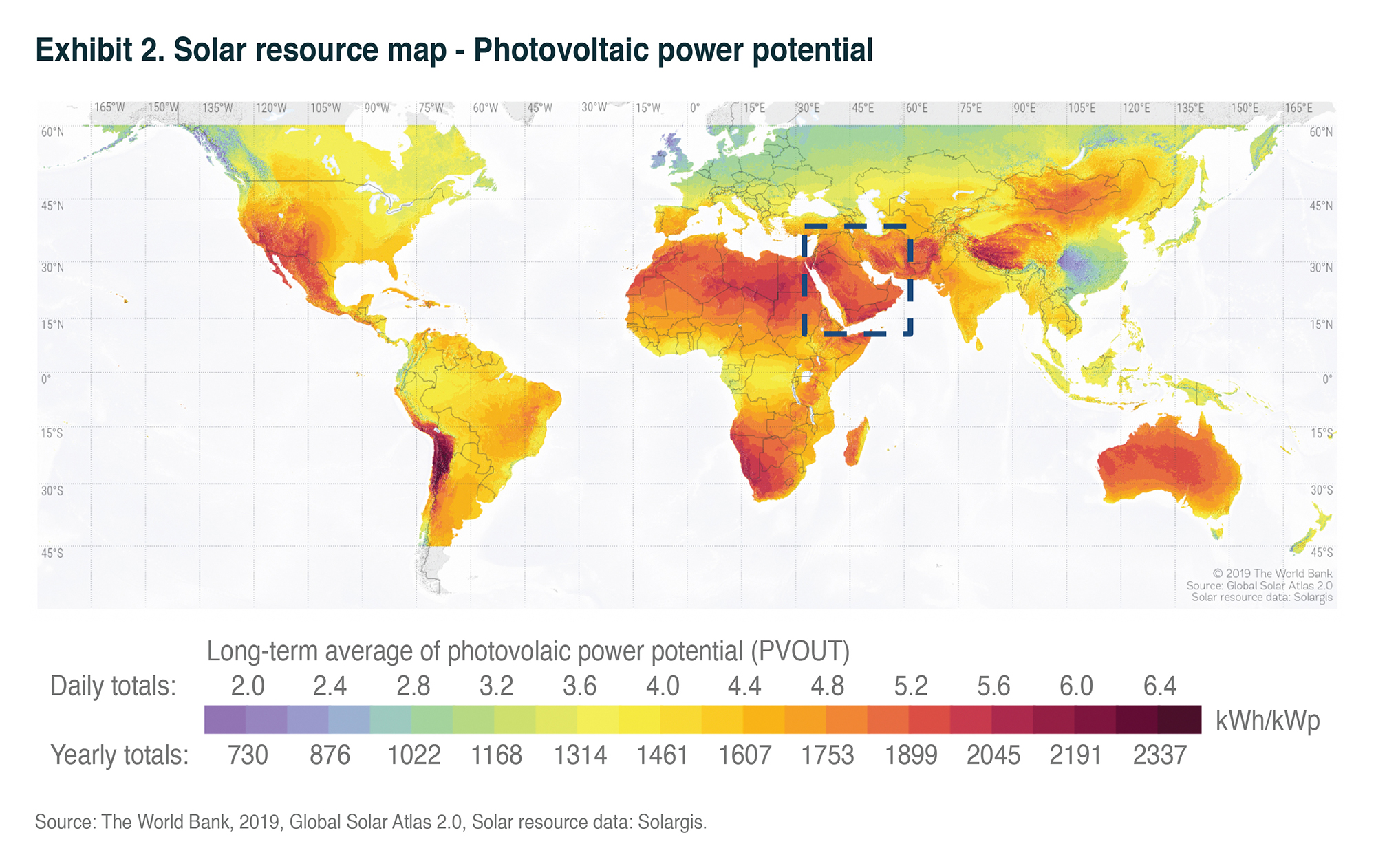 Solar resource map